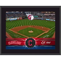 Cleveland Guardians Framed 10" x 13" Sublimated Team Stadium Plaque