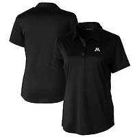 Women's Cutter & Buck Black Minnesota Golden Gophers Prospect Textured Stretch Polo