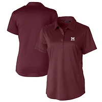 Women's Cutter & Buck Burgundy Morehouse Maroon Tigers Prospect Textured Stretch Polo
