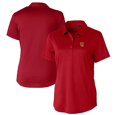 Women's Cutter & Buck Red Tuskegee Golden Tigers Prospect Textured Stretch Polo