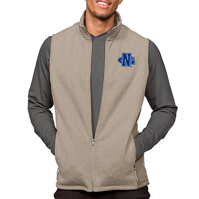 Men's Antigua Oatmeal North Georgia Nighthawks Course Full-Zip Vest