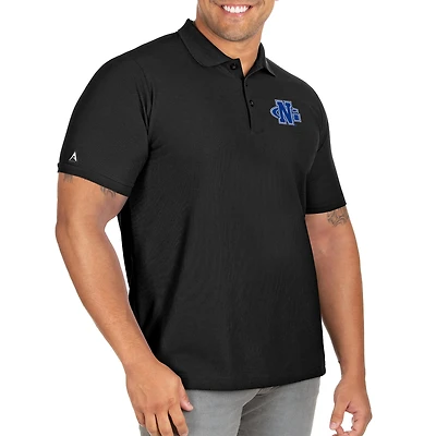 Men's Antigua Black North Georgia Nighthawks Big & Tall Legacy Pique Polo