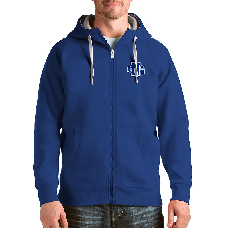 Men's Antigua Royal North Georgia Nighthawks Victory Full-Zip Hoodie