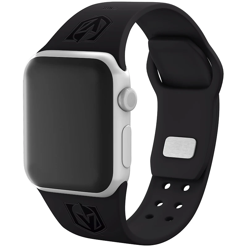 Black Vegas Golden Knights Debossed Silicone Apple Watch Band