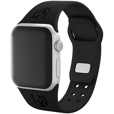 Black Vegas Golden Knights Debossed Silicone Apple Watch Band