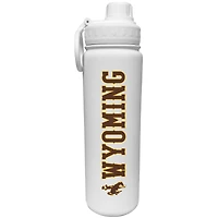 White Wyoming Cowboys 24oz. Stainless Sport Bottle
