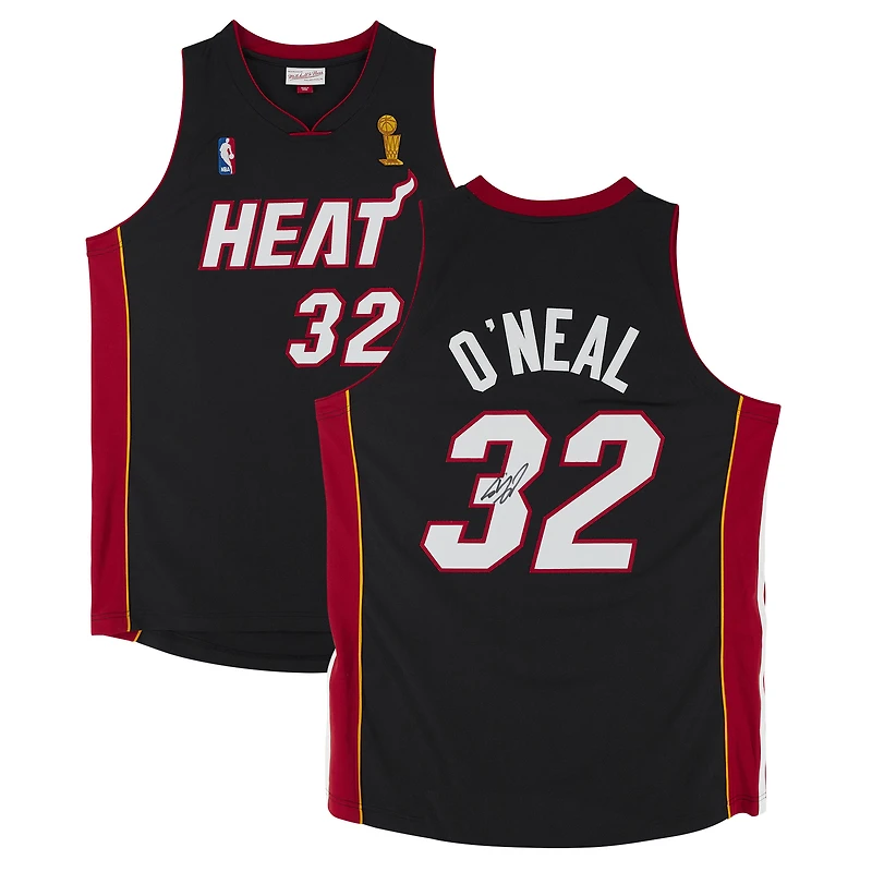 Shaquille O'Neal Miami Heat Autographed Mitchell & Ness with Trophy Patch 2005-06 Authentic Jersey