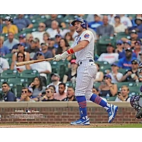 Patrick Wisdom Chicago Cubs Unsigned Hits a Three Run Home Run Photograph