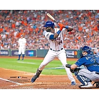 Yordan Alvarez Houston Astros Unsigned Prepares to Bat Horizontal Photograph