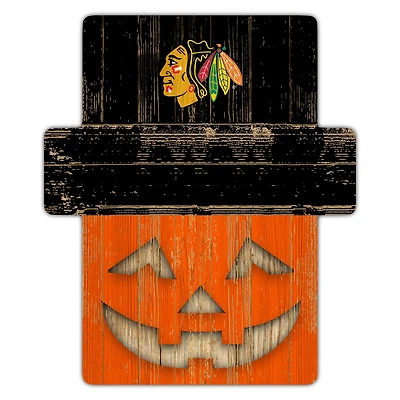 Chicago Blackhawks 12" x 12" Jack-O-Lantern Display