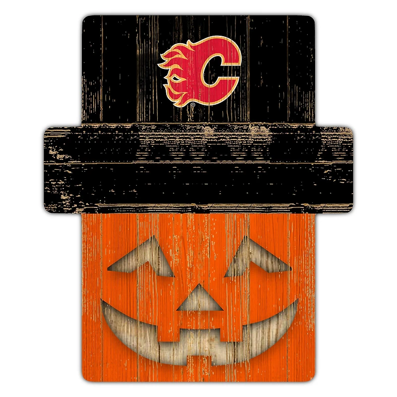 Calgary Flames 12" x 12" Jack-O-Lantern Display
