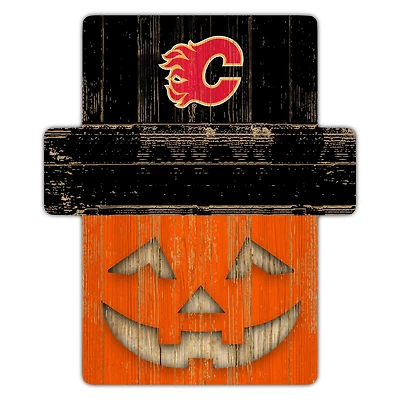 Calgary Flames 12" x 12" Jack-O-Lantern Display