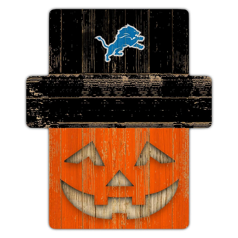 Detroit Lions 12" x 12" Jack-O-Lantern Display