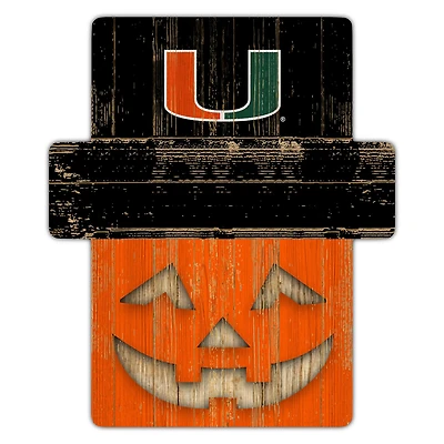 Miami Hurricanes 12" x 12" Jack-O-Lantern Display