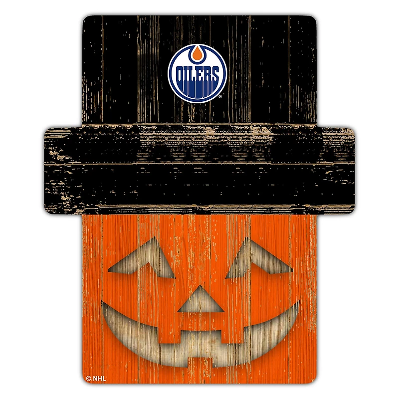 Edmonton Oilers 12" x 12" Jack-O-Lantern Display