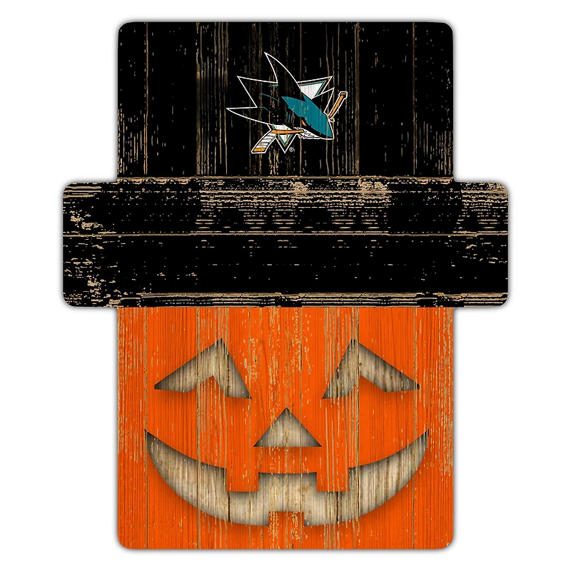 San Jose Sharks 12" x 12" Jack-O-Lantern Display