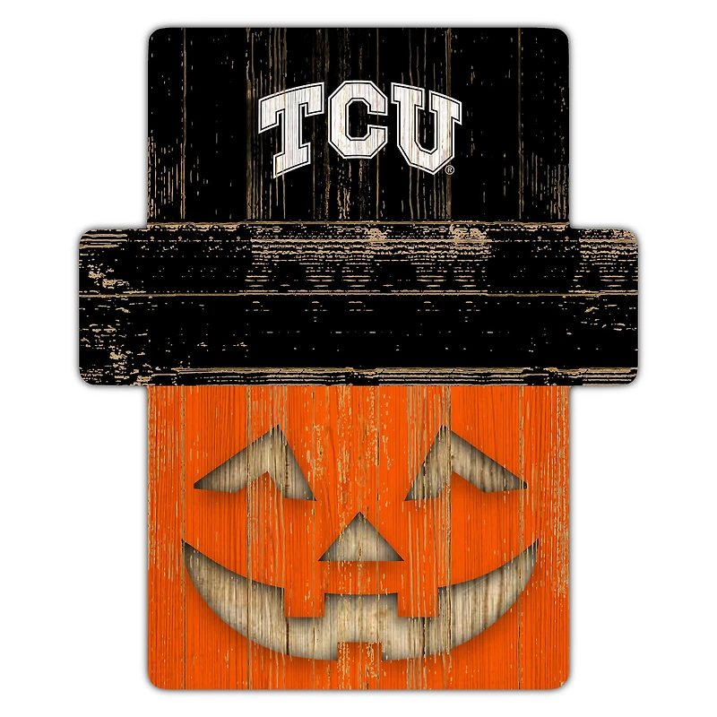 TCU Horned Frogs 12" x 12" Jack-O-Lantern Display