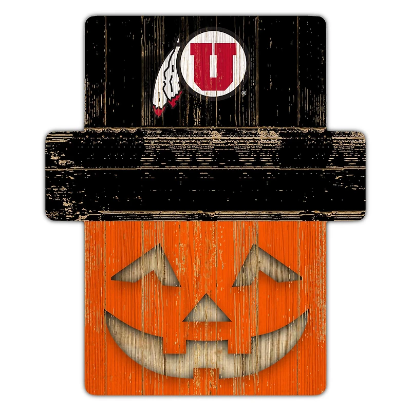 Utah Utes 12" x 12" Jack-O-Lantern Display