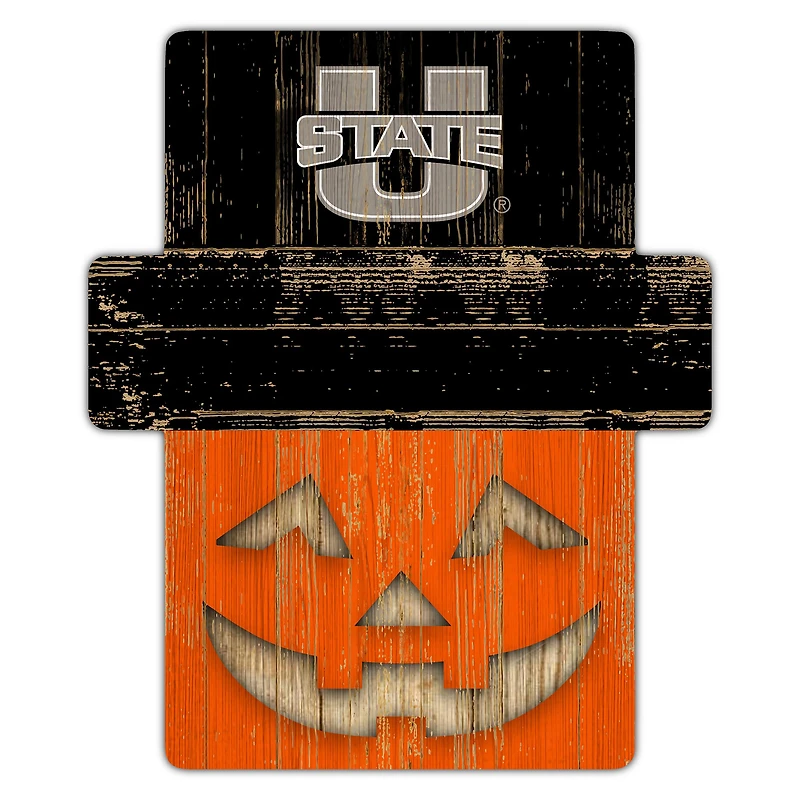 Utah State Aggies 12" x 12" Jack-O-Lantern Display