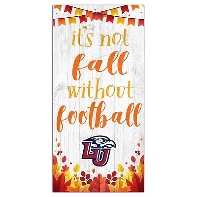 White Liberty Flames 6'' x 12'' Not Fall Without Football Sign