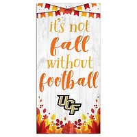 White UCF Knights 6'' x 12'' Not Fall Without Football Sign