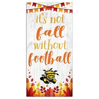 White Wichita State Shockers 6'' x 12'' Not Fall Without Football Sign