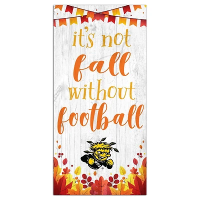 White Wichita State Shockers 6'' x 12'' Not Fall Without Football Sign
