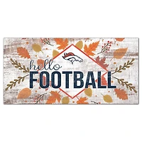 Denver Broncos 6'' x 12'' Hello Football Wall Art