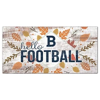 White Butler Bulldogs 6'' x 12'' Hello Football Wall Art