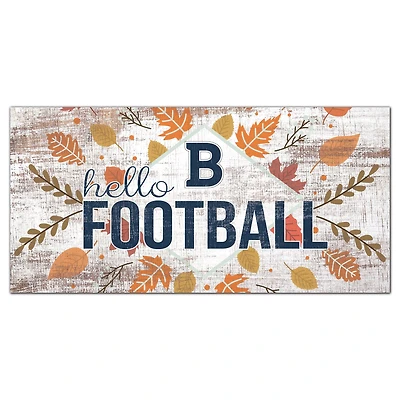 White Butler Bulldogs 6'' x 12'' Hello Football Wall Art