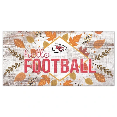 Kansas City Chiefs 6'' x 12'' Hello Football Wall Art