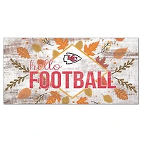 Kansas City Chiefs 6'' x 12'' Hello Football Wall Art