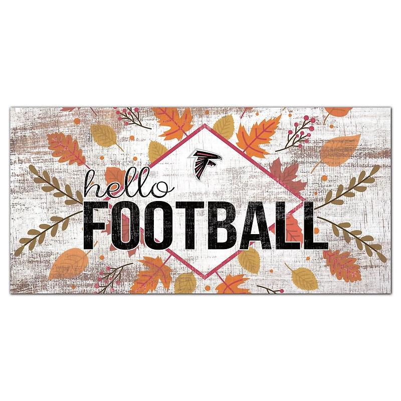 Atlanta Falcons 6'' x 12'' Hello Football Wall Art
