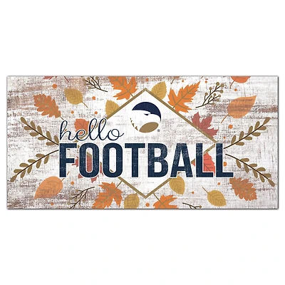 White Georgia Southern Eagles 6'' x 12'' Hello Football Wall Art