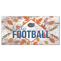 White Florida Gators 6'' x 12'' Hello Football Wall Art