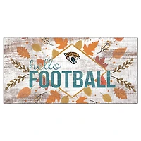 Jacksonville Jaguars 6'' x 12'' Hello Football Wall Art