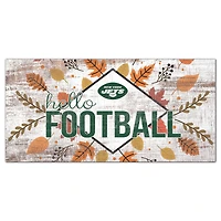 New York Jets 6'' x 12'' Hello Football Wall Art