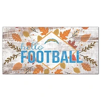 Los Angeles Chargers 6'' x 12'' Hello Football Wall Art