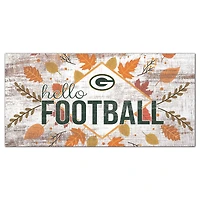 Green Bay Packers 6'' x 12'' Hello Football Wall Art