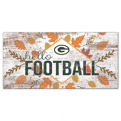 Green Bay Packers 6'' x 12'' Hello Football Wall Art