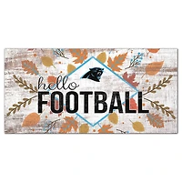 Carolina Panthers 6'' x 12'' Hello Football Wall Art