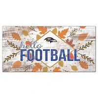 Baltimore Ravens 6'' x 12'' Hello Football Wall Art