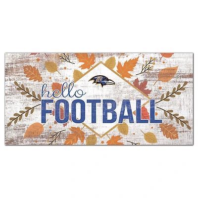 Baltimore Ravens 6'' x 12'' Hello Football Wall Art