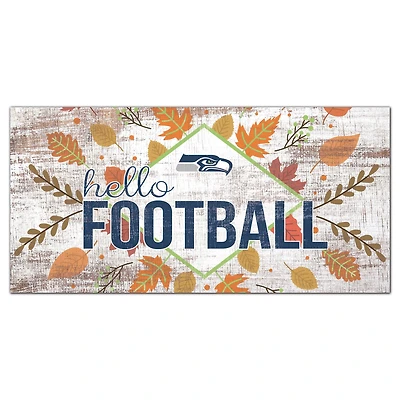 Seattle Seahawks 6'' x 12'' Hello Football Wall Art