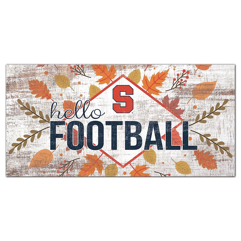 Syracuse Orange 6'' x 12'' Hello Football Wall Art