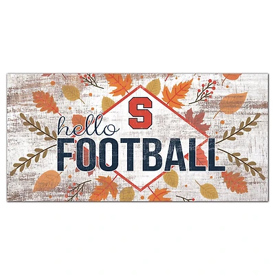 Syracuse Orange 6'' x 12'' Hello Football Wall Art