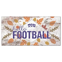 TCU Horned Frogs 6'' x 12'' Hello Football Wall Art