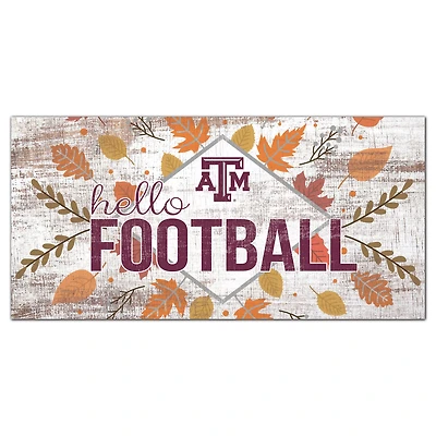Texas A&M Aggies 6'' x 12'' Hello Football Wall Art