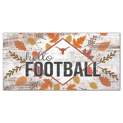 Texas Longhorns 6'' x 12'' Hello Football Wall Art