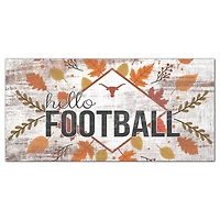 Texas Longhorns 6'' x 12'' Hello Football Wall Art